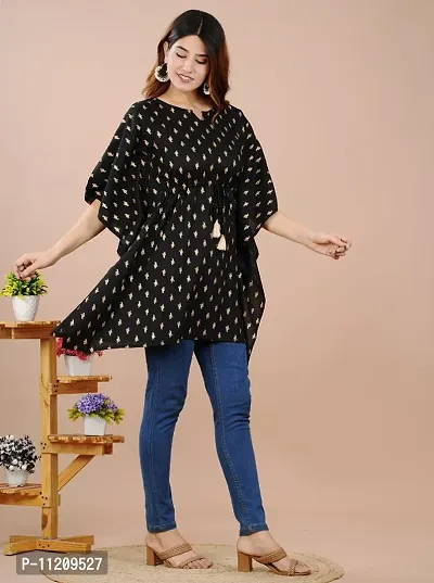 Classic Rayon Printed Short Kaftan Kurtis for Women-thumb3