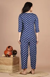 Classic Cotton Printed Nighty Top and Pajama for Women-thumb3