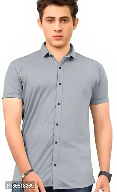 Reliable Lycra Solid Casual Shirt For Men