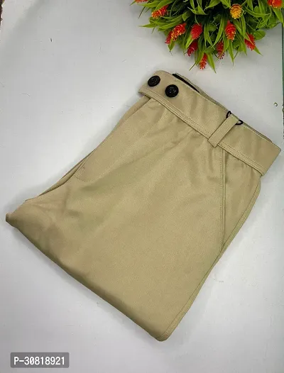 Stylish Cotton Linen Solid Trousers For Men