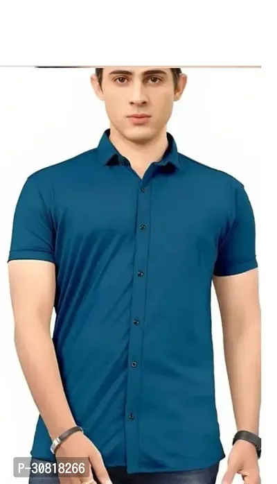 Reliable Lycra Solid Casual Shirt For Men