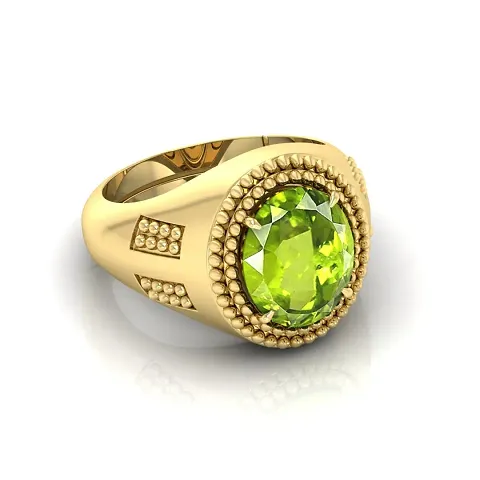 3.25 TO 15.25 Ratti Pukhraj Gemstone Plated Ring for Women's and Men's (Lab Certified)