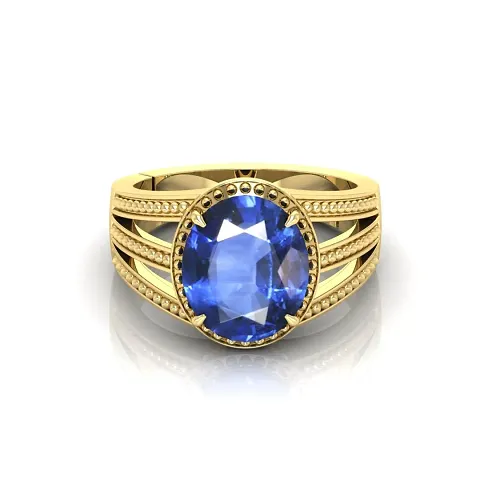 3.25 to 15.25 Ratti Lajward Stone Panchdhatu Adjustable Plated Ring AA++ Quality Lapis Lazuli Lajwart Rashi Ratna Pathar Gemstone for Men and Women