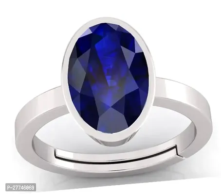 7.25 Ratti Neelam Ring Blue Sapphire Adjustable Ring for Men  Women