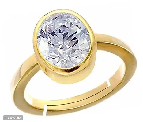 6.25 Ratti Zircon Stone Rashi Ratna Ashtadhatu Adjustable Gold Ring for Astrological Purpose for Men and Women-thumb0