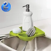 Sink Basket Strainer, Multi-Functional Kitchen Triangle Drain Sink Storage Rack, Corner Shelf Sink Sponge Holder-thumb1