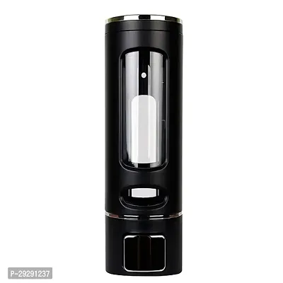 Wall Mount Plastic Black Transparent Liquid Soap Dispenser-thumb0