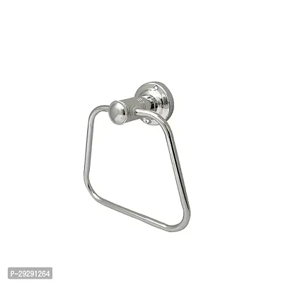 Chrome Finish Triangle Hand Towel Ring For Bathroom-thumb0