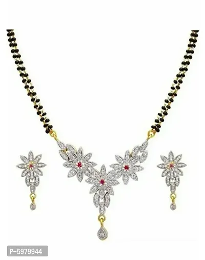 Trendy Alloy Mangalsutra with Earring for Women-thumb0