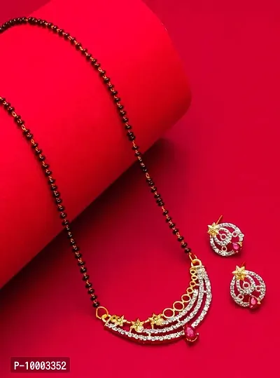 SHORT MANGALSUTRA WITH EARRING SET