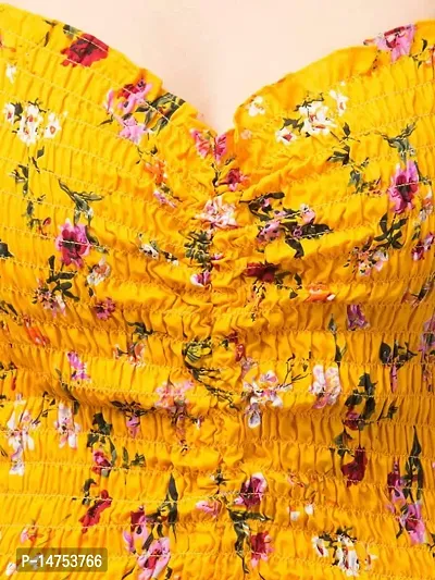 Kulfi Women's V Neck Trendy Printed Crop Dress-thumb5
