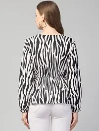 Kulfi Women's Animal Zebra Print Top-thumb1