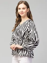 Kulfi Women's Animal Zebra Print Top-thumb2