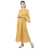 Women Cotton Printed A-Line Maxi Dress-thumb2