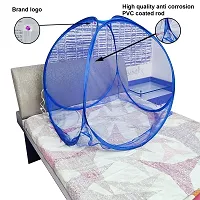 Silver Shine Baby Mosquito Net Tent Style Foldable Polyester 2.4 mm Strong PVC Coated Steel Mosquito Net for Baby (Blue- Blue)-thumb4