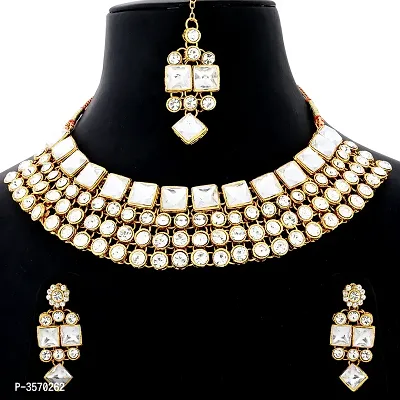 Women Golden Beautiful Jewllery Set-thumb0