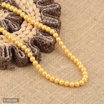 Women's Party Wear Brass Pearl Necklace-thumb2