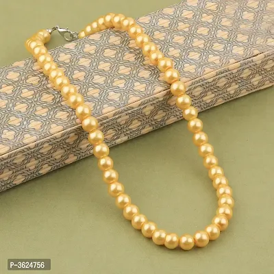 Women's Party Wear Brass Pearl Necklace-thumb4