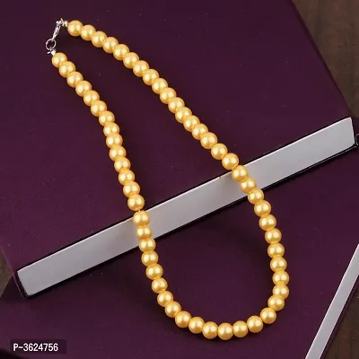 Women's Party Wear Brass Pearl Necklace-thumb0