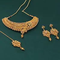 Unique Golden Base Metal Women Jewellery Set-thumb3