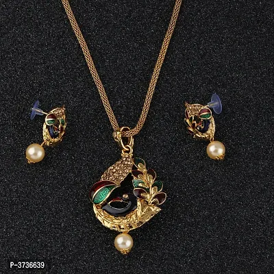 Alluring Golden Base Metal Women Jewellery Set-thumb4