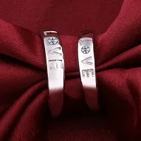 Silver-plated Ideal Solitaire Love His And Her Adjustable Proposal Couple Ring For Men And Women Jewelry-thumb1
