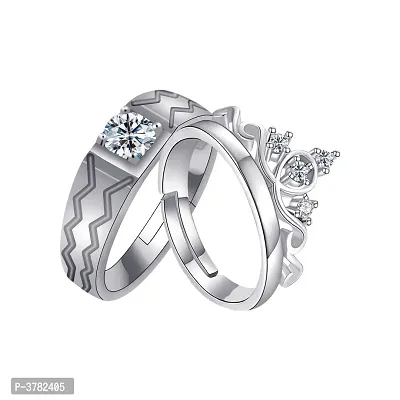 Trendy Designer Alloy Couple Ring Combo-thumb0