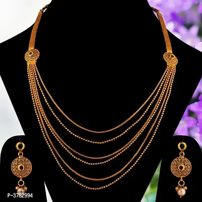 Traditional Necklace Muilti Layers Crystal Jewellery For  Women And Girls-thumb3