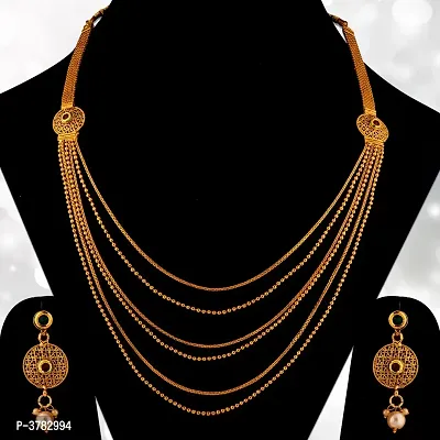Traditional Necklace Muilti Layers Crystal Jewellery For  Women And Girls-thumb2