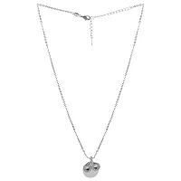 Dashing Silver Flate Cable Chain With Infinity Pendent For Girls And Women-thumb3