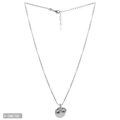 Dashing Silver Flate Cable Chain With Infinity Pendent For Girls And Women-thumb4