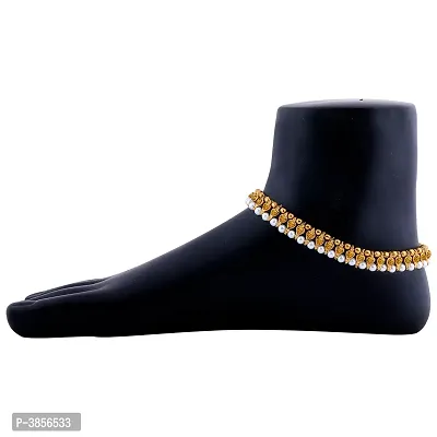 Women's Multicoloured Brass Anklet (1 Pair)-thumb3