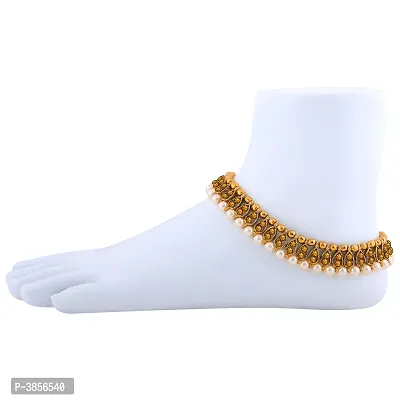 Women's Multicoloured Brass Anklet (1 Pair)-thumb2