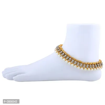 Women's Multicoloured Brass Anklet (1 Pair)-thumb2