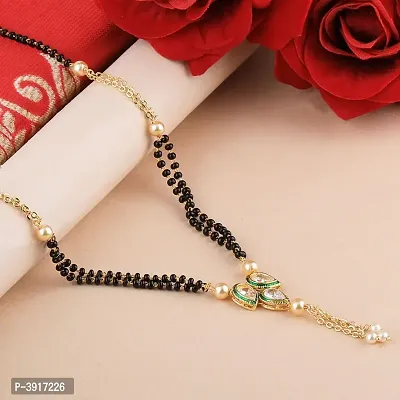 Party Wear Designer Gold Plated Mangalsutra For Women-thumb0