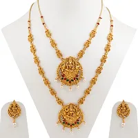 Gold Plated Traditional Latest  Designer Combo  Temple Long  Jewellery Set For Women Girl-thumb2