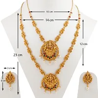Gold Plated Traditional Latest  Designer Combo  Temple Long  Jewellery Set For Women Girl-thumb4