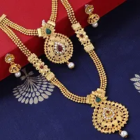 Designer Gold Plated Long Jewellery Set For Women(2 Sets)-thumb3