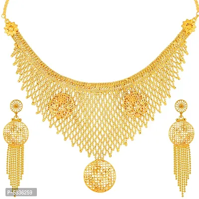 Exculisve Gold Plated Designer Necklace Jewellery Set For Girls Women-thumb5