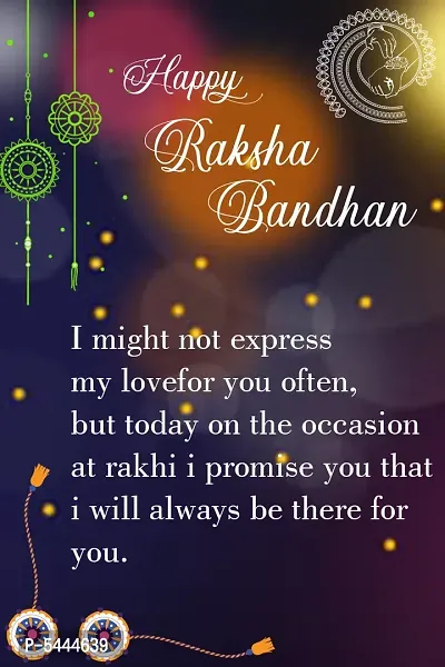 Silver Shine Rakhi Rudraksh  "Krishna" With Bhabhi Rakhi With Roli Chawal And Greeting Card-thumb4