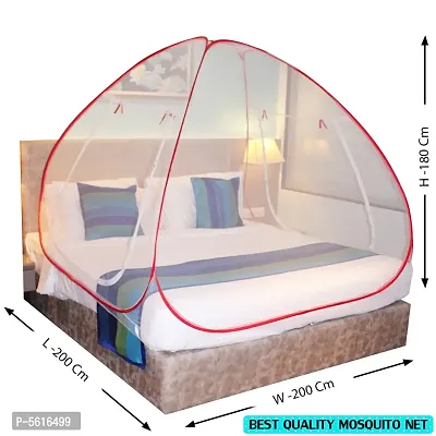 Red Mosquito Net Foldable Double Bed Net King Size Pack Of 3-thumb3
