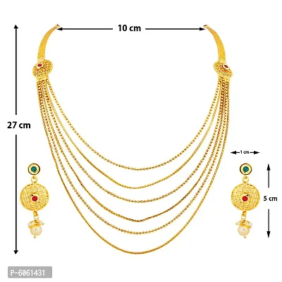 Gold Plated Traditional Necklace Set Jewellery Set For Women-thumb4