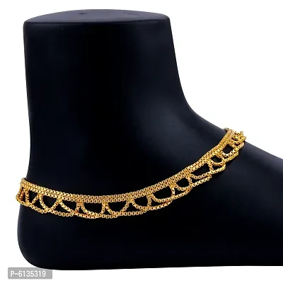 Gold Plated Classic Look Payal Anklet For Women-thumb4