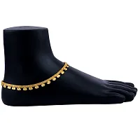 Golden Ethnic Payal Anklet For Women-thumb1
