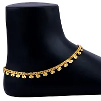 Golden Ethnic Payal Anklet For Women-thumb3
