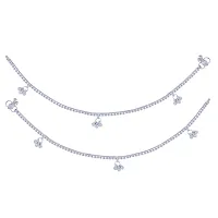 Silver Plated Delicate Ghungroo Payal Anklet For Women-thumb4