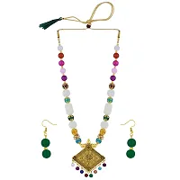 Stylish Alloy Multicoloured Beads Jewellery Set For Women-thumb2