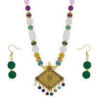 Stylish Alloy Multicoloured Beads Jewellery Set For Women-thumb1