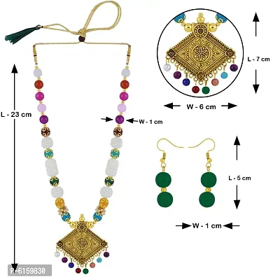 Stylish Alloy Multicoloured Beads Jewellery Set For Women-thumb5