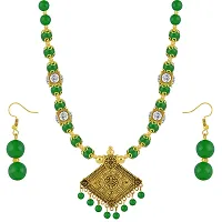 Stylish Alloy Green Beads Jewellery Set For Women-thumb1